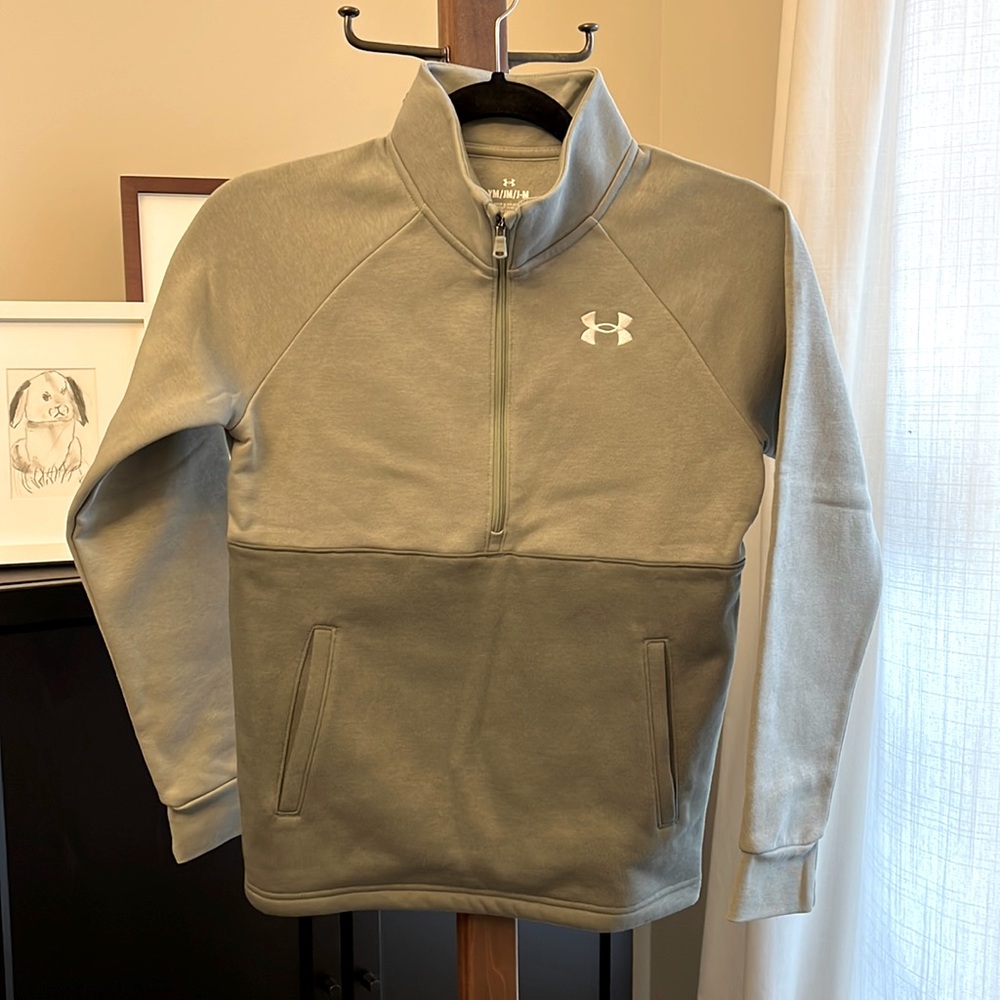 NWT Under Armour Rival Fleece half zip M boys